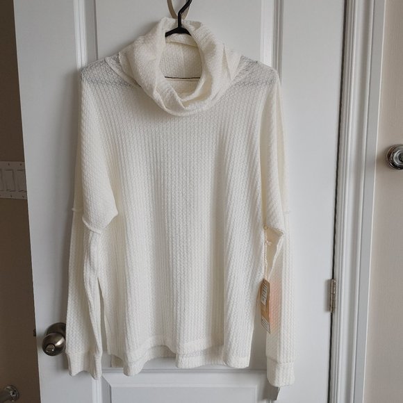 Cream Coloured Lightweight Cowl Neck Sweater - Picture 1 of 7